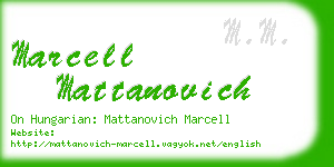 marcell mattanovich business card